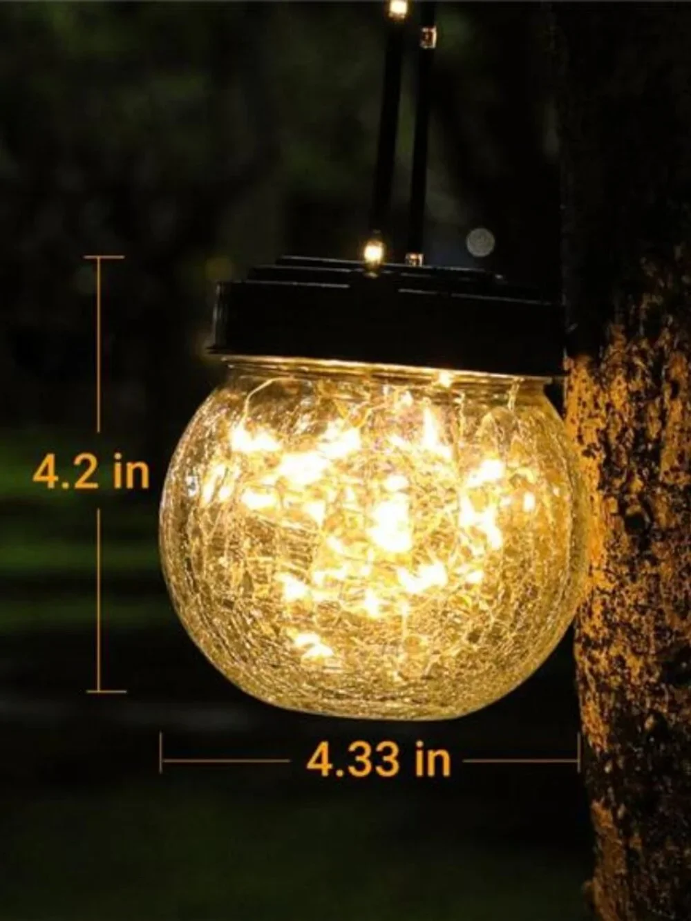 Solar Lantern Outdoor Hanging Light Waterproof LED Garden Patio Yard Decor